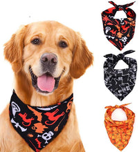 Load image into Gallery viewer, Benepaw Halloween Dog Bandana Pumpkin Dot Skull High-quality Washable Puppy Pet Scarfs Bib Party Accessories For Small Large Dog