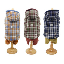 Load image into Gallery viewer, Ambaby 2019 Autumn Winter Pet Clothes Plaid Hooded 4-Legged Warm Dog Jacket Dog Clothes For Small Medium Large Size Dog Cat Pets