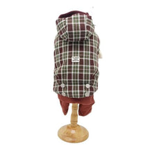 Load image into Gallery viewer, Ambaby 2019 Autumn Winter Pet Clothes Plaid Hooded 4-Legged Warm Dog Jacket Dog Clothes For Small Medium Large Size Dog Cat Pets